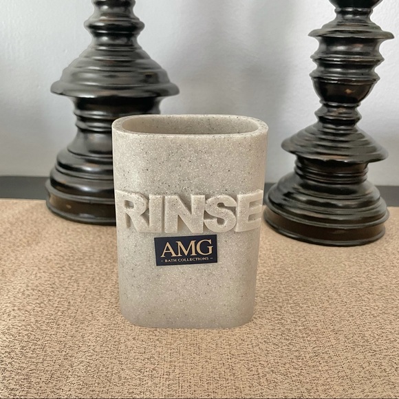 New Sandstone Bathroom Set-RINSE Cup/Soap Dish - Picture 2 of 4